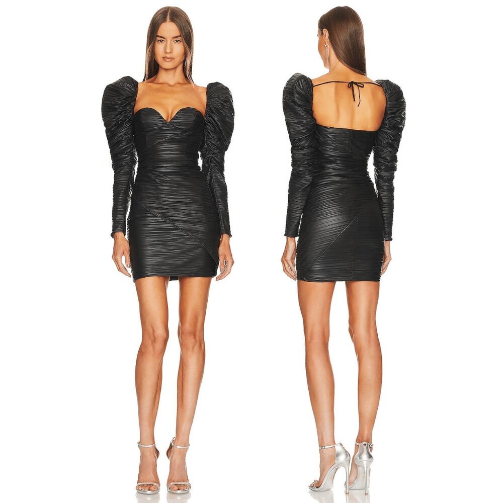 Michael Costello x REVOLVE Belem Mini Dress Puff Sleeves Hoco Party Formal S
